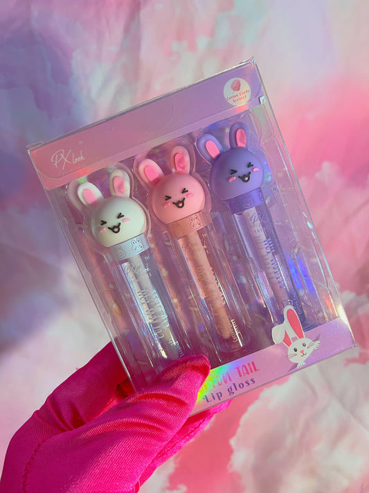 Iridescent Bunny Lipgloss Set (3 pieces)