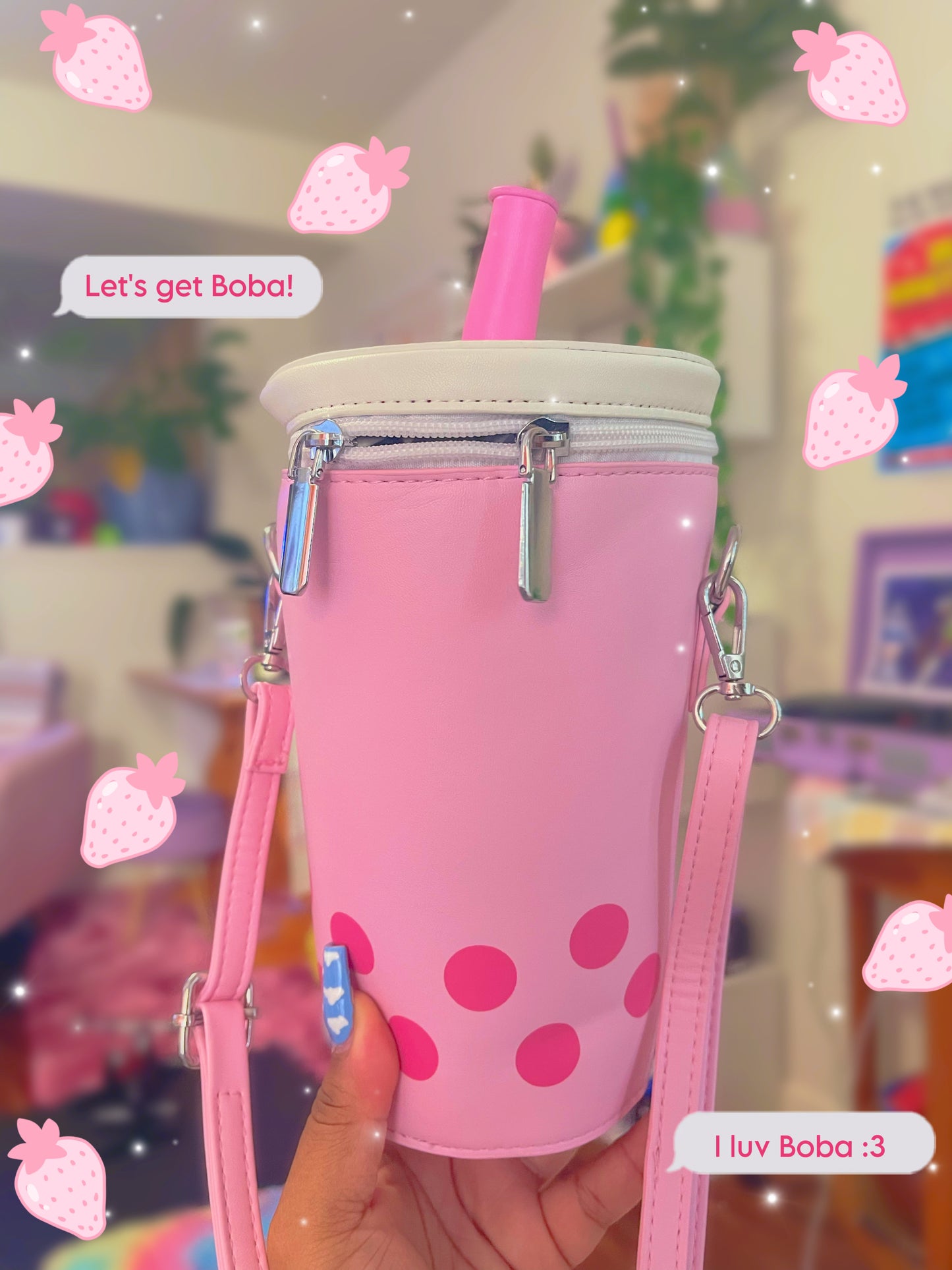 Strawberry Boba Purse