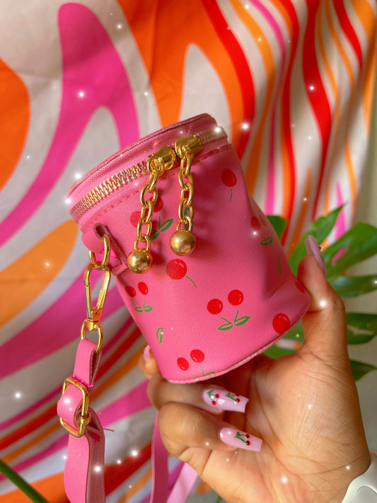 Cherry Bucket Mini Purse