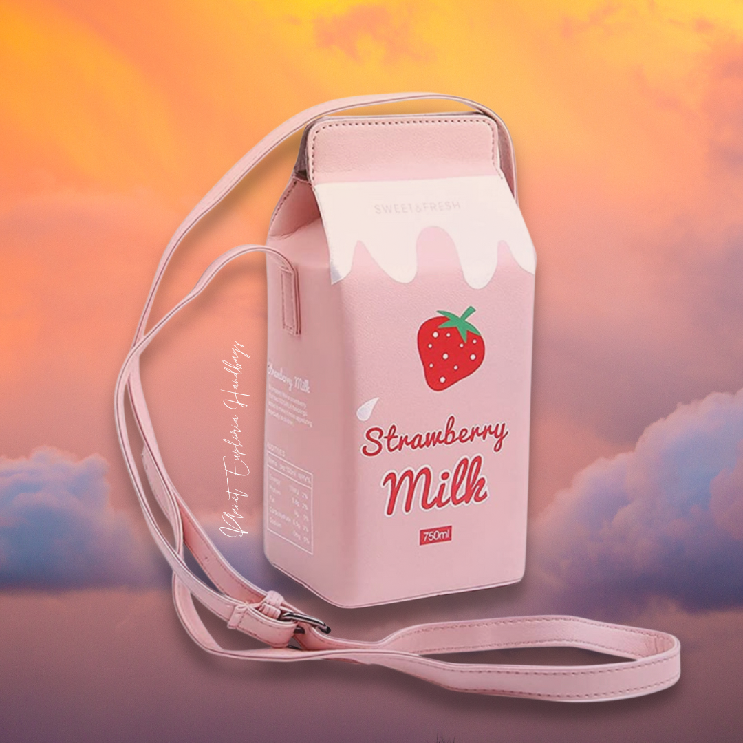 Strawberry Kawaii Milk Purse
