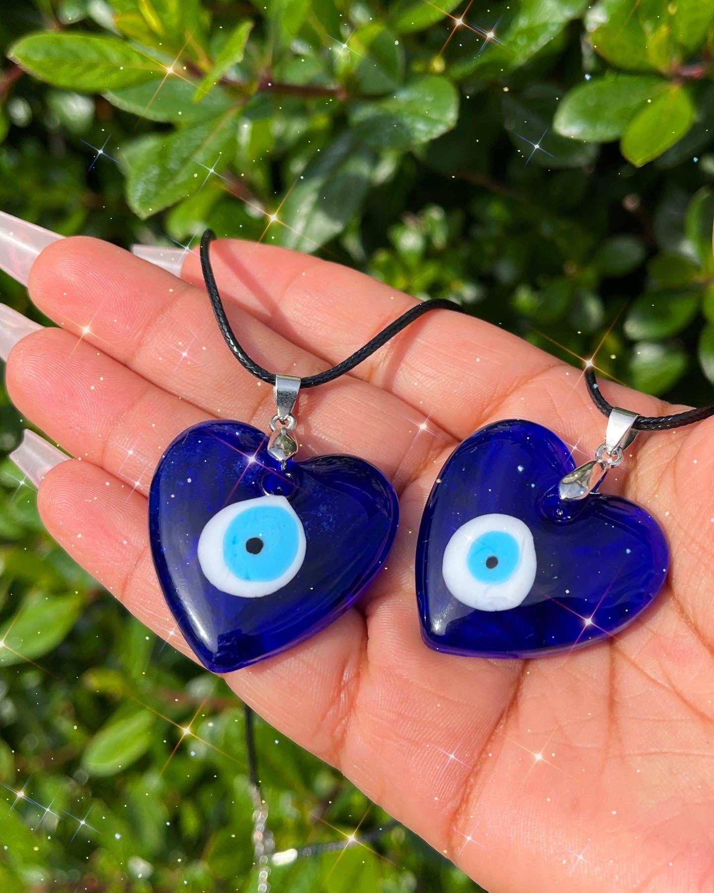 🧿 Crystal Heart Pendents