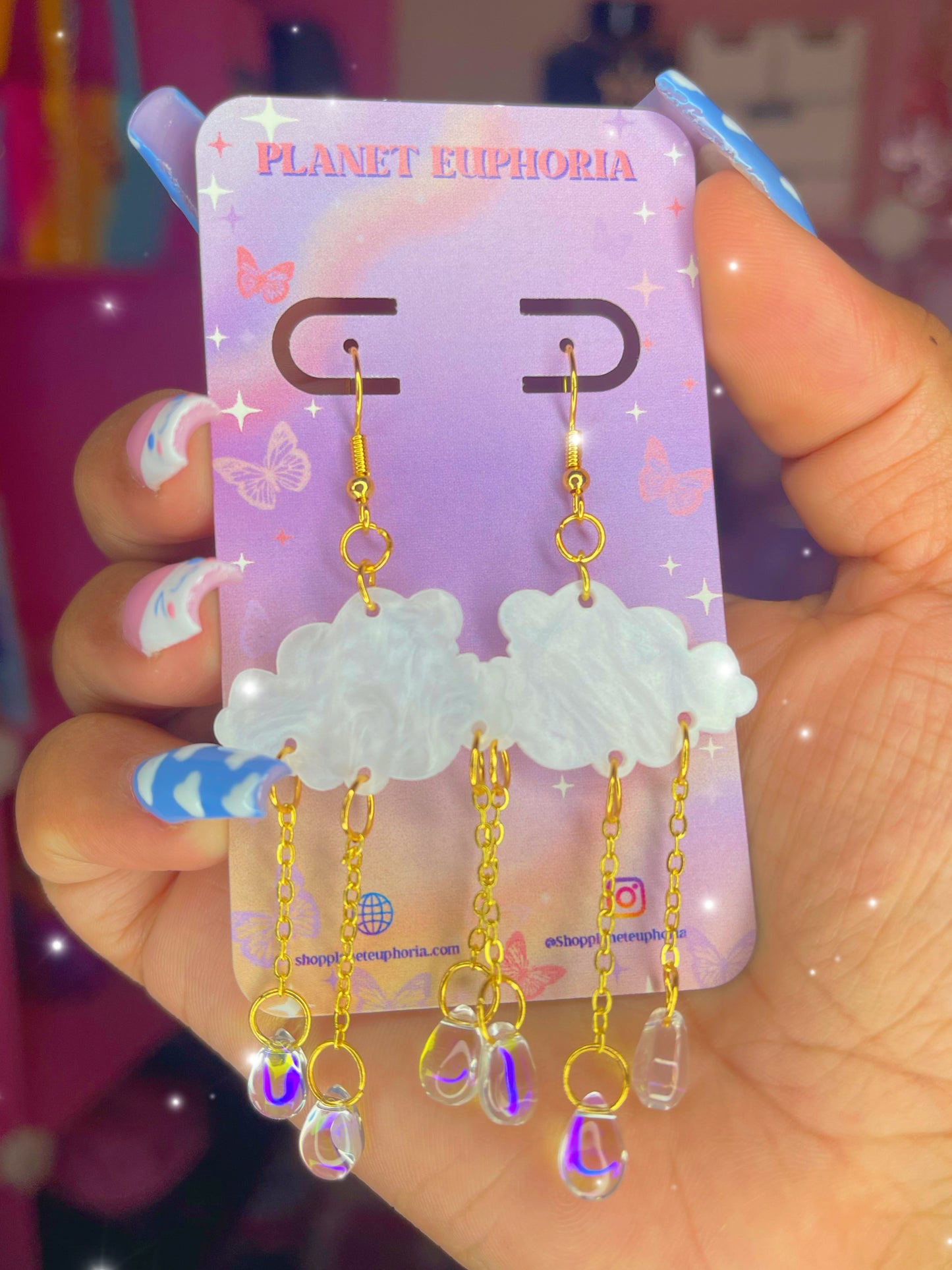 Cloudy Tears earrings