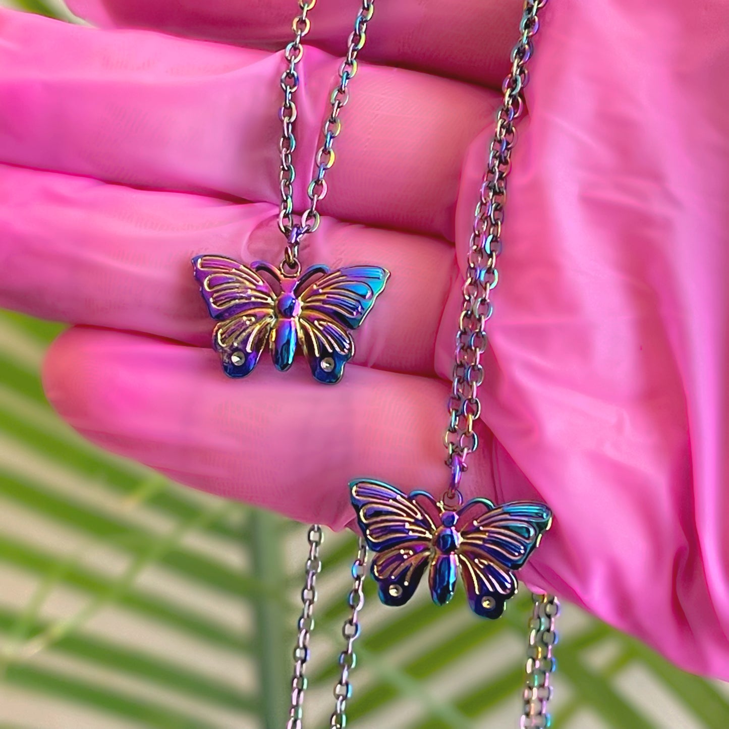 Iridescent Butterfly Pendant 🦋